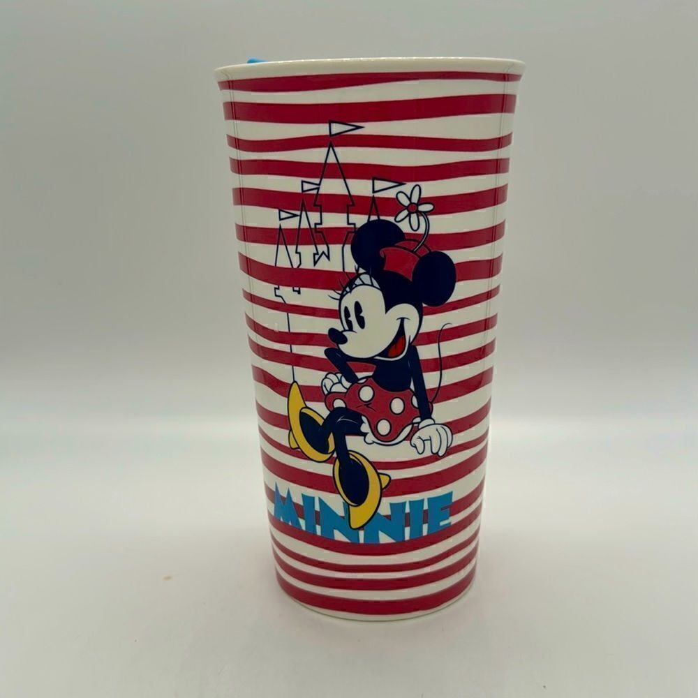 Disney Parks Travel Tumbler Minnie Mouse Ceramic 12 oz